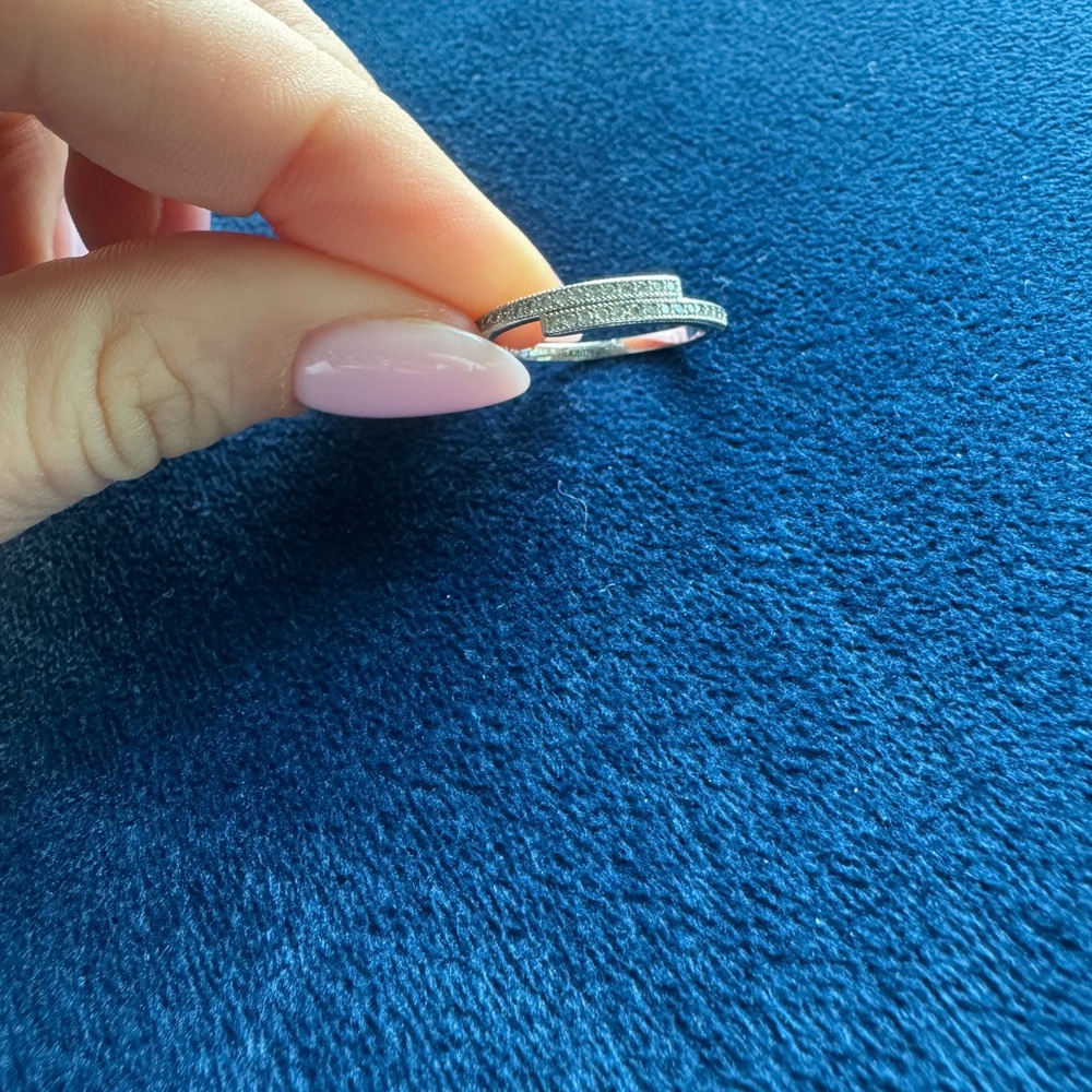 Silver Rings Set with Blue Stone - Picture 8 of 10